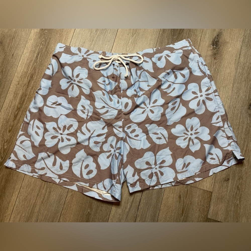 Tailorbyrd Swimming Shorts Men's Size 52 Blue Hawaiian Floral